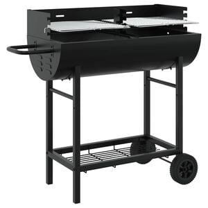 vidaXL Houtskoolgrill 96,5 x 42,5 x 88,5 cm Zwart
