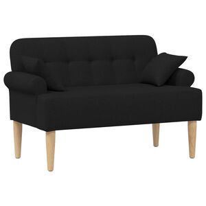 vidaXL Loungebank met knopencomfort Zwart 120 x 65 x 79 cm Stof