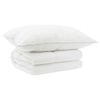 vidaXL Dekbed en Kussen Set 2 pcs 140x200 cm Zomer 140 GSM Wol Wit