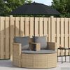 vidaXL Tuinbank met kussen 8 pcs Beige en Licht Grijs poly rattan