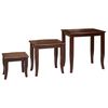 vidaXL Geneste Bijzettafels 3 pcs Bruin Massief Mahoniehout