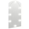 vidaXL Spiegel met LED-verlichting boog 90x45 cm glas