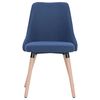 vidaXL Eetkamerstoelen 2 st stof blauw
