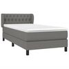 vidaXL Boxspring met matras stof donkergrijs 100x200 cm