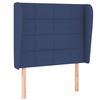 vidaXL Boxspring met matras stof blauw 90x190 cm