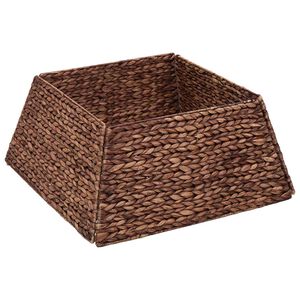 vidaXL Kerstboomkraag Vierkant Bruin 50 x 50 x 25 cm Waterhyacint