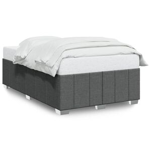 vidaXL Bedframe zonder matras 120x190 cm stof donkergrijs