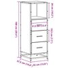 vidaXL Badkamerkast 35x37,5x100 cm bewerkt hout bruin eikenkleur