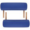 vidaXL Inklapbare massagetafel 2 zones met houten frame (blauw)