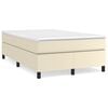 vidaXL Boxspring bed kunstleer cr&egrave;mekleurig 120x200 cm