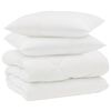 vidaXL Winter Dekbed met kussen 3 pcs Wit Microvezel