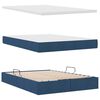 vidaXL Opbergbed met matras met matras Blauw 140 x 200 cm Bewerkt hout