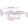 vidaXL Bedframe Wasbruin 150 x 200 cm Massief grenenhout