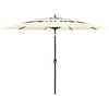 vidaXL Parasol 3-laags met aluminium paal 3 m zandkleurig