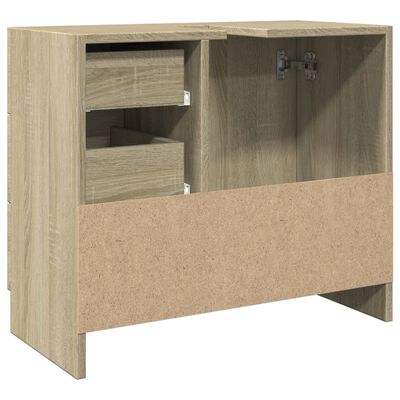 vidaXL Wastafelkast 63x30x54 cm bewerkt hout sonoma eikenkleurig