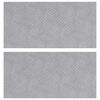 vidaXL Trapmatten 2 st 50 x 25 cm Zilver Aluminium Rechthoekig