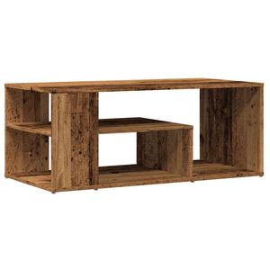 vidaXL Salontafel 100x50x40 cm bewerkt hout oud houtkleurig