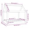 vidaXL Hondenbed 81x60x70 cm massief grenenhout wit