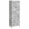 vidaXL Kastenset 2 st 66 x 34,5 x 90 cm Bewerkt hout Betongrijs