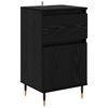 vidaXL Dressoir Zwart Eiken 40 x 35 x 70 cm Gemonteerd hout en ijzer