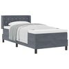 vidaXL Boxspringbed met hoofdeinde Donkergrijs 200 x 90 cm Fluweel