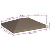 vidaXL Prieeldak 310 g/m² 3x4 m taupe