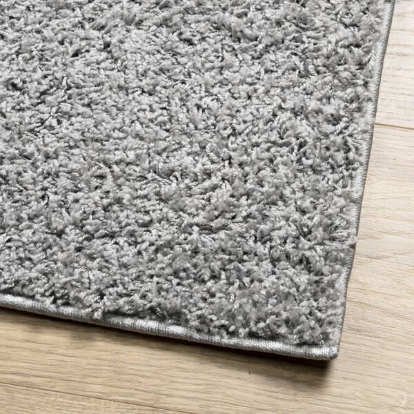 vidaXL Vloerkleed PAMPLONA shaggy hoogpolig modern 120x170 cm grijs
