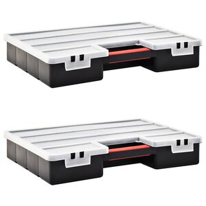vidaXL Assortimentsdozen 2 st met verdelers 460x325x80 mm kunststof