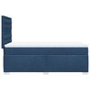 vidaXL Boxspring met matras stof blauw 90x200 cm