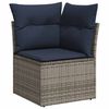 vidaXL 7-delige Loungeset met kussens poly rattan acacia zwart