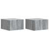 vidaXL Wandbeugel Bedkast 2 st Grijs sonoma 33 x 34,5 x 20 cm