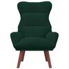 vidaXL Fauteuil Donkergroen 69 x 74 x 93 cm Fluweel