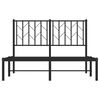vidaXL Bedframe met hoofdbord metaal zwart 120x200 cm