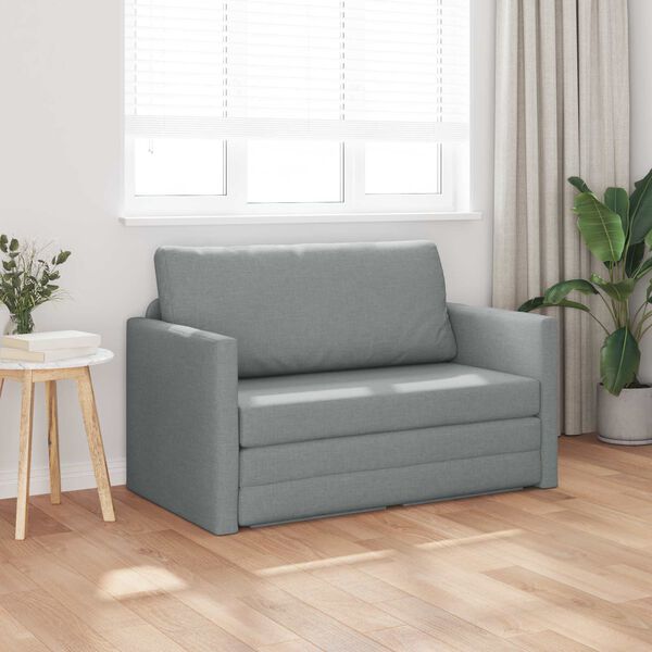 vidaXL Vouwsofa Bed Lichtgrijs 124 x 71 x 78 cm Stof