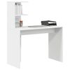 vidaXL Bureau met plank met opslag Wit 102 x 50 x 124 cm Bewerkt hout