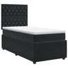 vidaXL Boxspringbed met matras Zwart 80 x 200 cm Fluweel