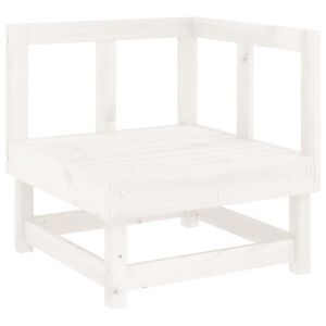 vidaXL Tuinhoekbank massief grenenhout wit