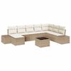 vidaXL Tuin Sofa Set met kussen 9 pcs Beige poly rattan