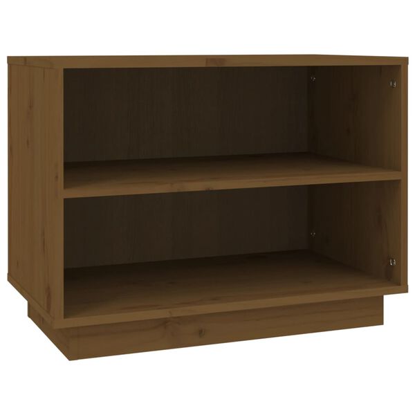 vidaXL Schoenenkast 60x34x45 cm massief grenenhout honingbruin