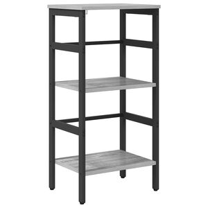 vidaXL Boekenkast 2-laags 40 x 29,5 x 81 cm Bewerkt hout Grijs Sonoma