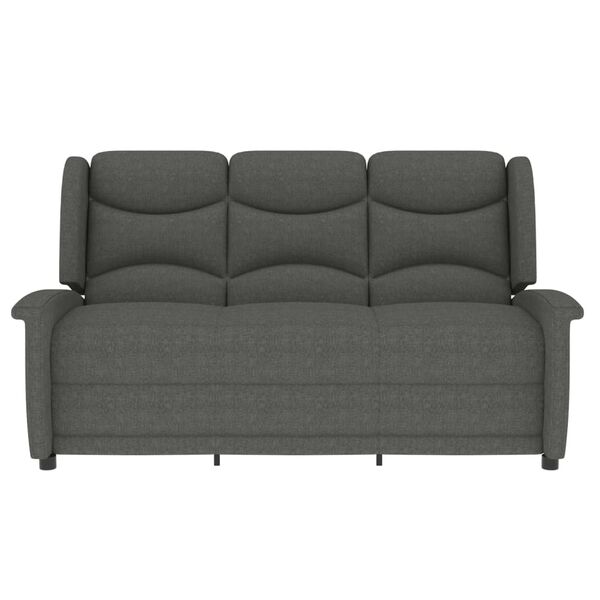 vidaXL Massagestoel 3-zits verstelbaar stof lichtgrijs