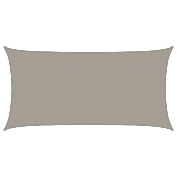 vidaXL Zonnezeil 160 g/m&sup2; rechthoekig 4x7 m HDPE lichtgrijs