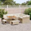 vidaXL Tuin Sofa Set met kussen met opslag 12 pcs Beige en Cr&egrave;me