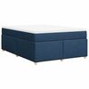 vidaXL Boxspring met matras stof blauw 140x190 cm