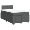 vidaXL Boxspring met matras stof donkergrijs 120x190 cm