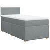 vidaXL Boxspring met matras stof lichtgrijs 90x190 cm