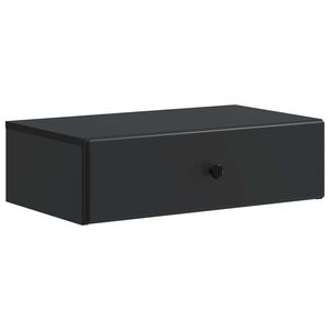 vidaXL Wandmontage Zijtafel Zwart 59 x 34,5 x 17 cm Bewerkt hout
