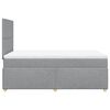 vidaXL Boxspring met matras stof lichtgrijs 120x200 cm