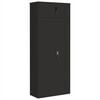 vidaXL Archiefkast 90x40x220 cm staal zwart