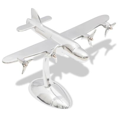 Aluminium tafeldecoratie modelvliegtuig